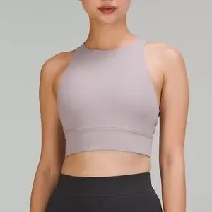 lululemon Align High-Neck Bra 6 ダークブラウン Lululemon High Neck Strappy Sports Bra Tank – Size 6